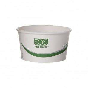 12oz Green Stripe Paper Food Containers EcoProducts