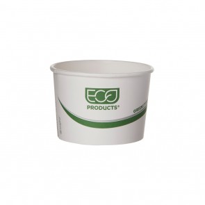 8oz Green Stripe Paper Food Containers EcoProducts