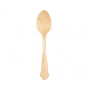 7.9" Disposable Biodegradable Fancy Birch Spoon