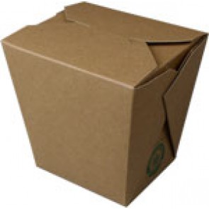 32 oz Kraft Vertical Take-Out Box FOLD-PAK EARTH 