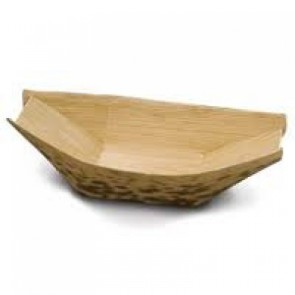 3.14" Disposable Bamboo Boat Trays 