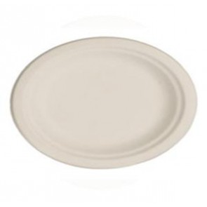 10" x 8" Oval Bagasse Platter