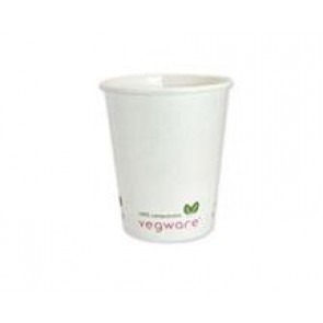 Compostable 10 oz. White Hot Cup 