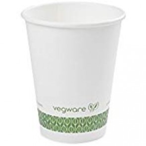 Compostable 12 oz. White Hot Cup