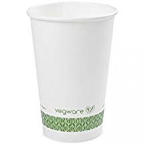 Compostable 16 oz. White Hot Cup