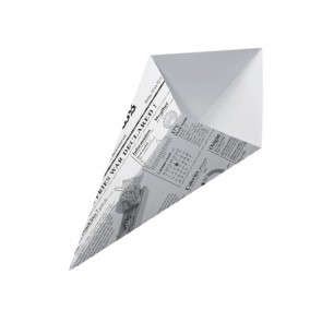 Recyclable Newspaper Print Paper Cone Cup