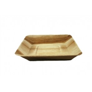 7" Compostable Square Rimmed Palm Plate