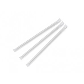7.75" x 6mm Wrapped Paper Compostable Straws