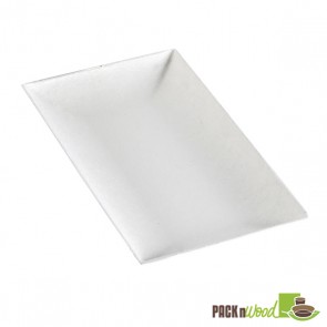 Recyclable Clear Lid for Bio 'n' Chic - Rectangular Sugarcane Plate - 3.54 x 7.08 in. 