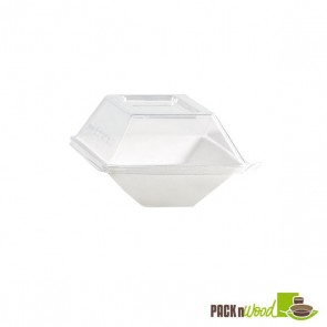 Clear Recyclable Lid for "Eco-Design" Sugarcane Plate - 10.3 x 5.19 in.