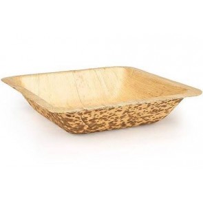 7" Square Disposable Bamboo Bowl