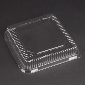 Solut! 8 x 8 X 1.687" Sheet Baking Trays Clear PET Dome Lids