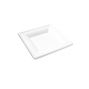 6" Square Bagasse Plate