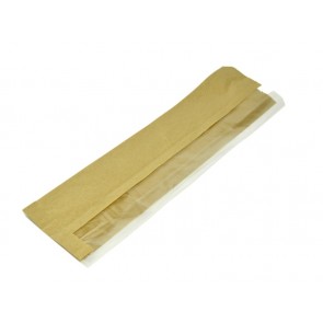 4 x 2 x 14" Kraft PLA Side Window Baguette Bag
