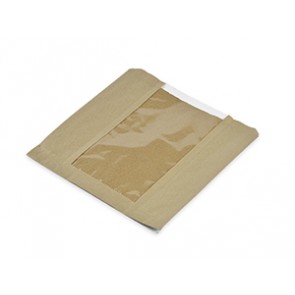 8.5" x 8.5" Kraft PLA Window Bag