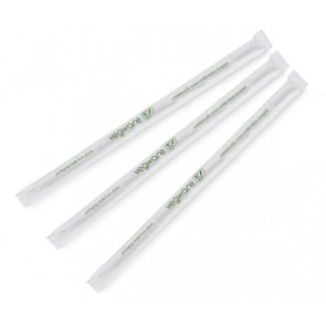 8.25" x 7mm Wrapped Large PLA Straws 