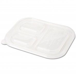 LID for 3-Compartment Wheatstraw Tray
