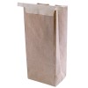 1/2 lb. Natural Kraft Brown Recyclable Coffee Bag w/ Tie Tin