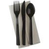 Black EcoProducts Recycled Meal Kits with Napkin, Recyclable