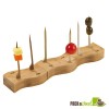 4 Holes Thick Bamboo Paddle Pick Holder - 3.2 x 1.6 in.