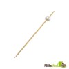 Bamboo Pick with White Pearl - 4.75 in.