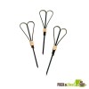 Black Bamboo Skewer With Looped Heart Design - 3.94"