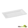 Rectangular White Sugarcane Plate - 10.2 x 5.1 in.