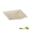 Palm Leaf Plate with Square Corners & Slanted Edges - 6.5 x 1.18 in