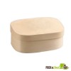 Rectangular Wooden Box with Lid - 4.33 x 3.15 x 2.17 in.