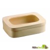 Wooden Rectangular Box with Window Lid - 7.09 x 5.04 x 1.97 in. 
