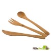 3 piece Bamboo Cutlery Kit - 6.3 in.