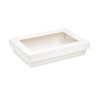 Rectangular White Paper Box with Window - 8.8 x 6.1 x 2 in.