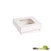 Recylable Paper Box With Clear Window Lid - 3.9 x 3.9 x 1.6"