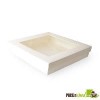 Recyclable Kraft or White Paper Box With Clear Window Lid - 7.1 x 7.1 x 2"