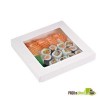 Recyclable Kraft or White Paper Box With Clear Window Lid - 8.7 x 8.7 x 3.2"  