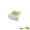 Recyclable Paper Box With Clear Window Lid - 2.8 x 2.8 x 1.6"