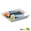 Clear Recyclable Lid for Rectangular Samurai - Wooden Tray - 5.1 x 7 x 1.1 in.