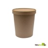 16 oz. Kraft Recyclable Soup Cup with Vented Paper Lid