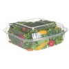 8" Square Clear PLA Take Out Containers 