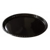 12" Black Elegance High Gloss Coated Corrugated Paper Catering / Deli / Party Tray