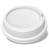 Ecotainer 10 / 12 / 16 / 20 oz. PET Dome Lids for Biodegradable Hot Cups / Coffee Cups, White