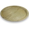 13.25" Disposable Round Bamboo Cocktail Tray Case