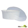 Recyclable Lid for BUCKATY To Go Paper Bucket Containers - Slightly Domed