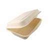 7" x 5" x 2 1/2" Bagasse Clamshell 
