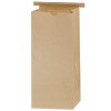 1 lb. Natural Kraft Brown Recyclable Coffee Bag w/ Tie Tin