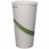 20 oz Eco Products Biodegrable Hot Cup with Green Stripe 