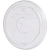 16 / 24 oz. Greenware Clear Flat Lid w/ Hole, Compostable