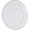 9/ 12 / 20 oz. Greenware Clear Flat Lid w/ Hole, Compostable
