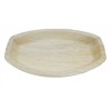 14" x 10" Compostable Rimmed Oval Palm Platter