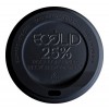 Ecolid® 25% Recycled Content Black Hot Cup Lid